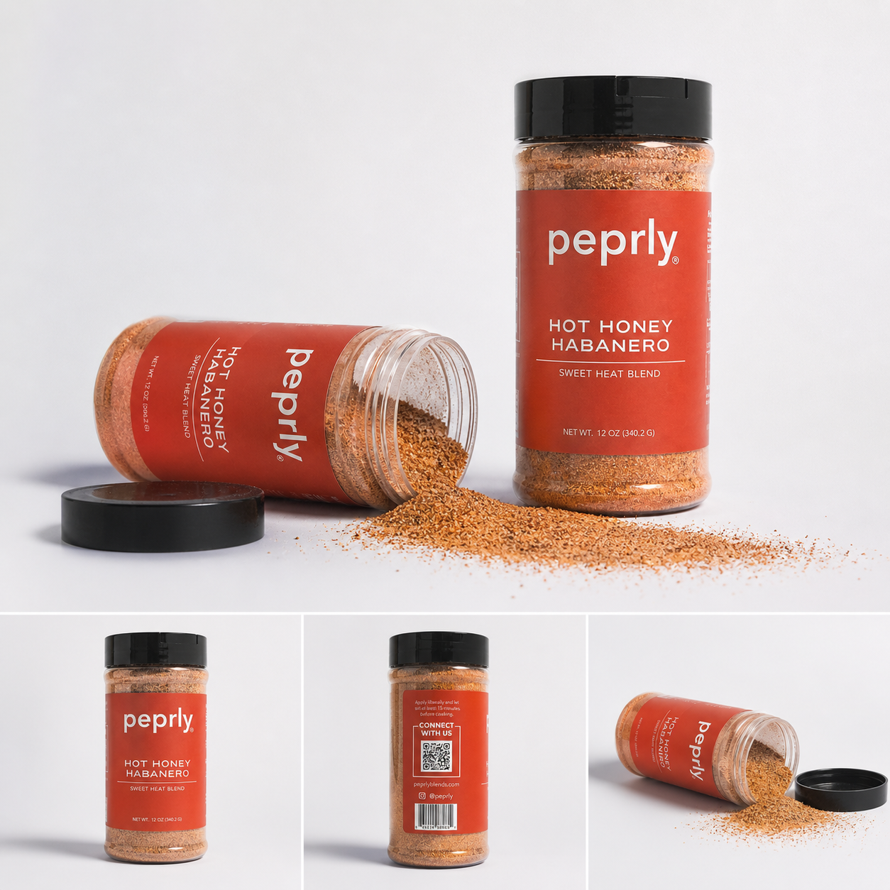 peprly Hot Honey Habanero sweet heat seasoning blend bottle