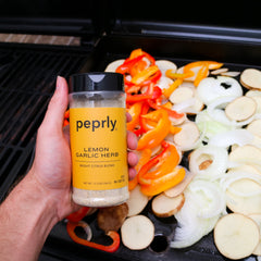 peprly Lemon Garlic Herb seasoning blend bottle