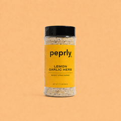 peprly Lemon Garlic Herb seasoning blend bottle
