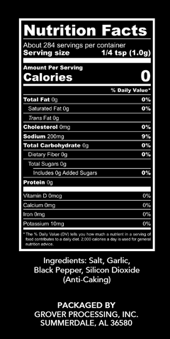 peprly The Workhorse all-purpose seasoning blend ingredients