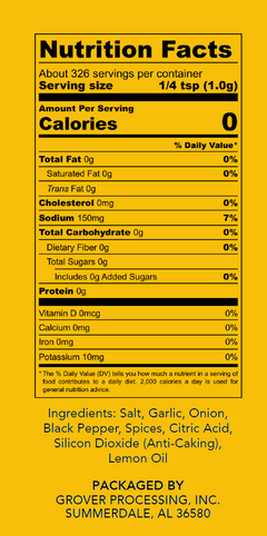 peprly Lemon Garlic Herb seasoning blend ingredients