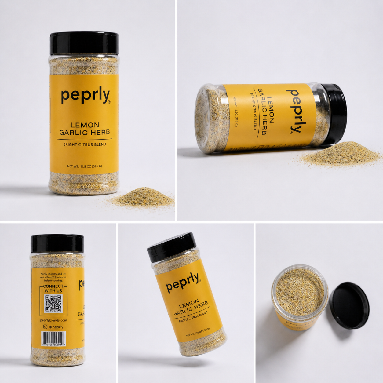 peprly Lemon Garlic Herb seasoning blend bottle